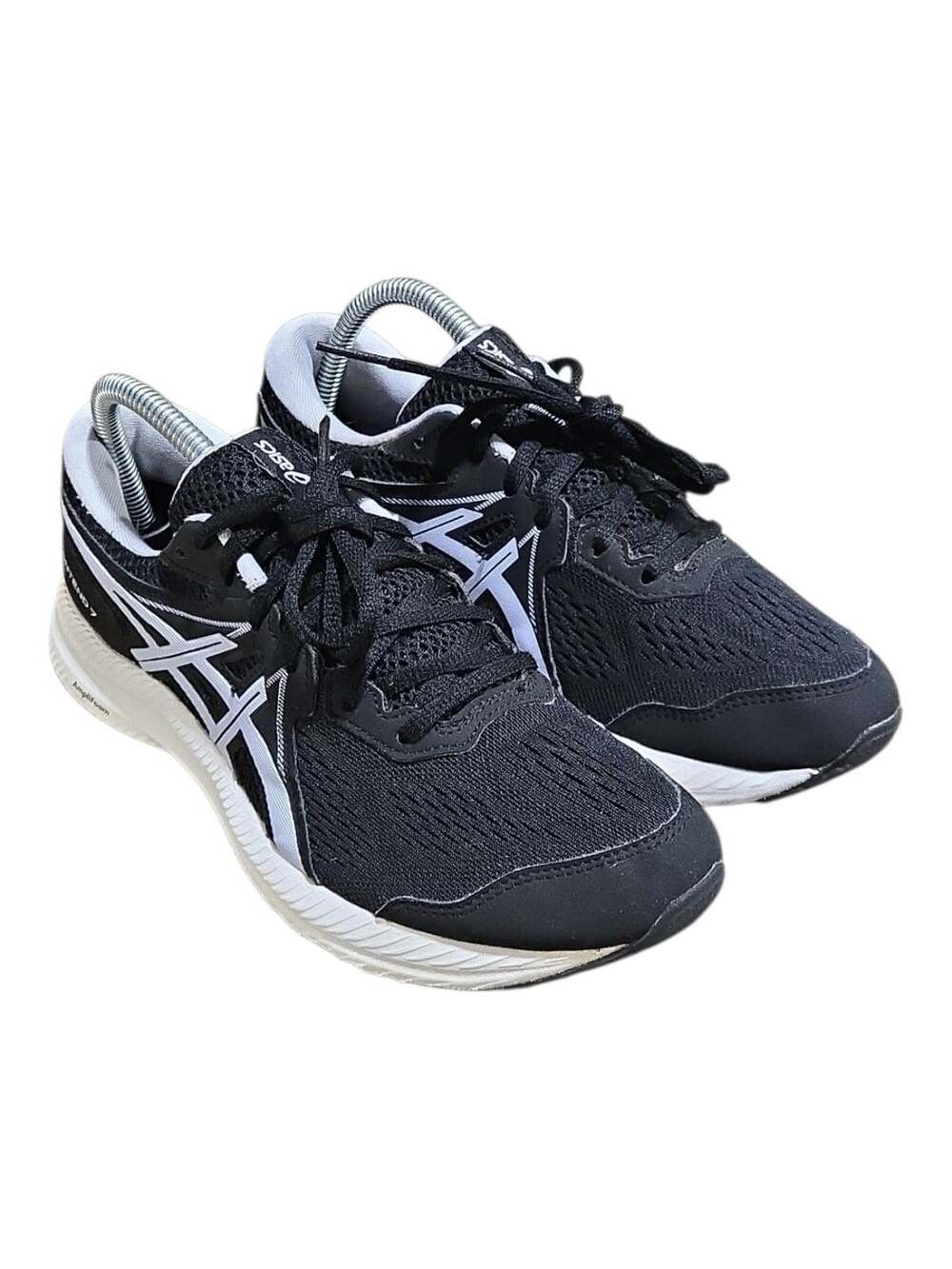 Asics Gel-Contend 7 Black White Running Shoes Women's Size 9